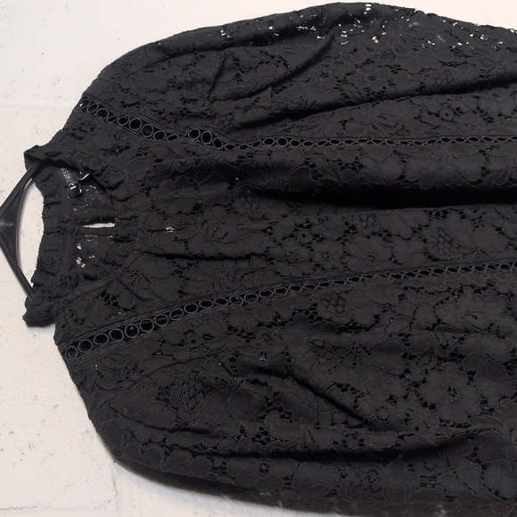 Express Black Lace Puff Long Sleeve Blouse Size XS, NWOT - Picture 5 of 10